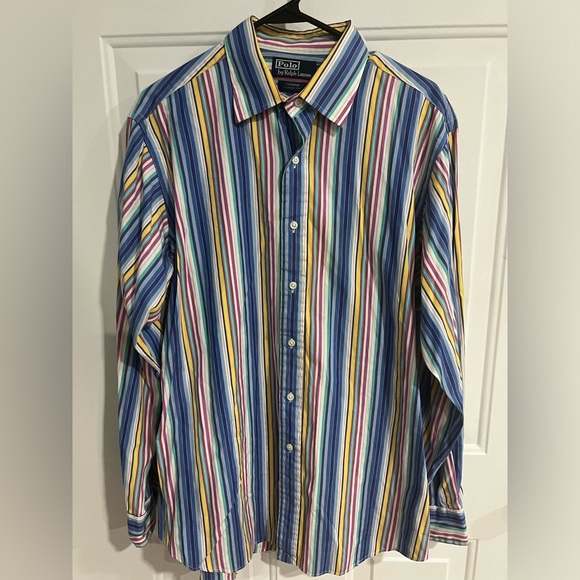 Polo by Ralph Lauren Curham Classic Fit Button Down Shirt - Multi Color-Large - Picture 2 of 5